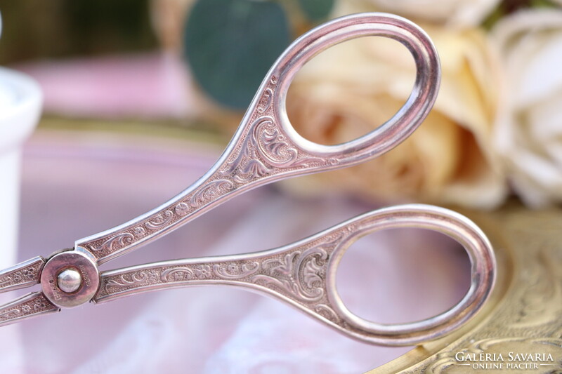 Vintage Grasoli ezüstözött süteményfogó / tortacsipesz