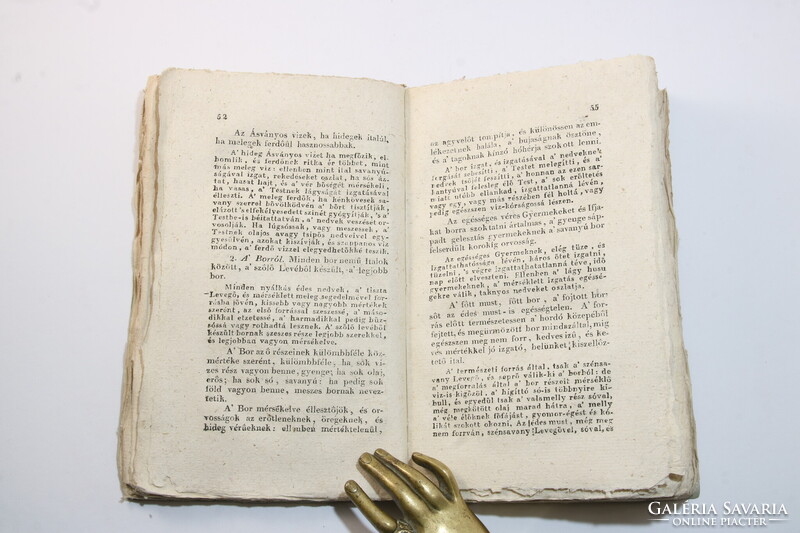1818 - Zsoldos János - Diaetetika Ritka orvosi szakkönyv Szép körülvágatlan példány!!