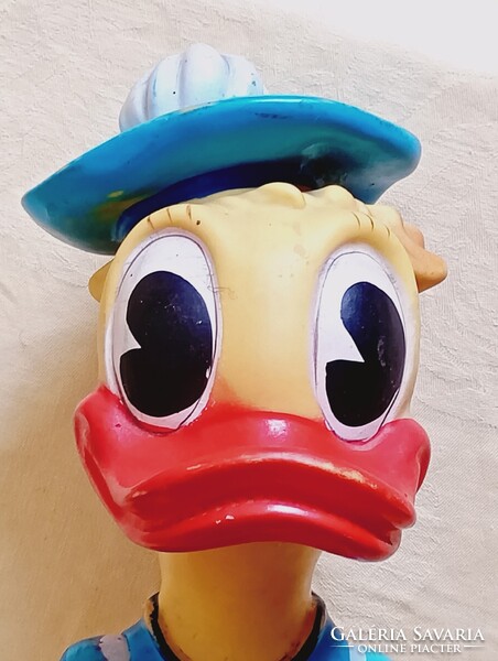 NAGY gumi Donald kacsa 33cm 1970 retro gumijáték Aradeanca DONALD DUCK