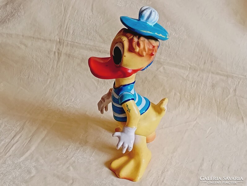 NAGY gumi Donald kacsa 33cm 1970 retro gumijáték Aradeanca DONALD DUCK