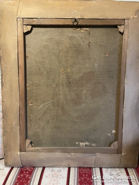 Ivanácz Zsolt - Hölgy virágokkal..58x68cm +kerete