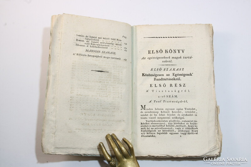 1818 - Zsoldos János - Diaetetika Ritka orvosi szakkönyv Szép körülvágatlan példány!!