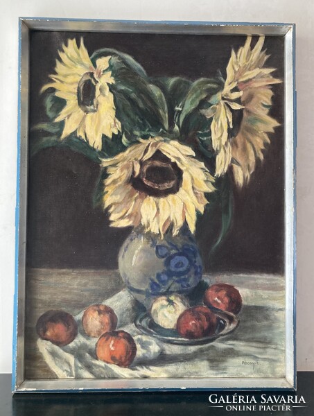 Abonyi Ernő viragcsendélet, 61x81cm