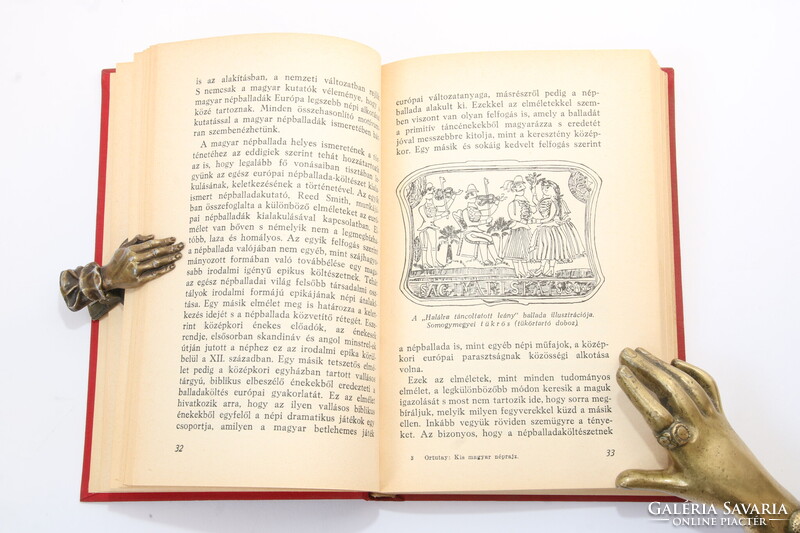 Dedikált - Ortutay Gyula - Kis magyar néprajz Első kiadás Szép példány!