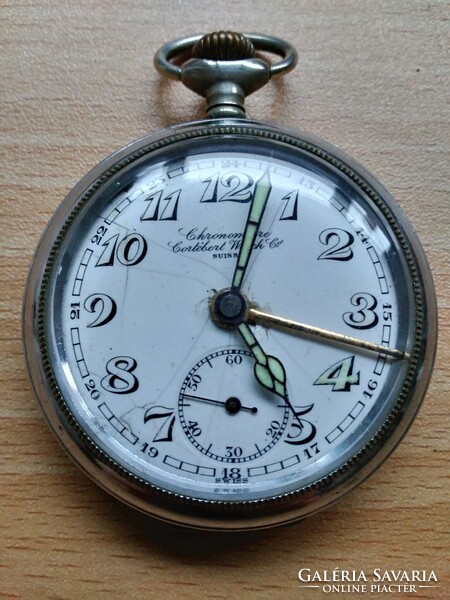 Cortébert svájci ébresztős zsebóra. Szép állapotú, jól működő.