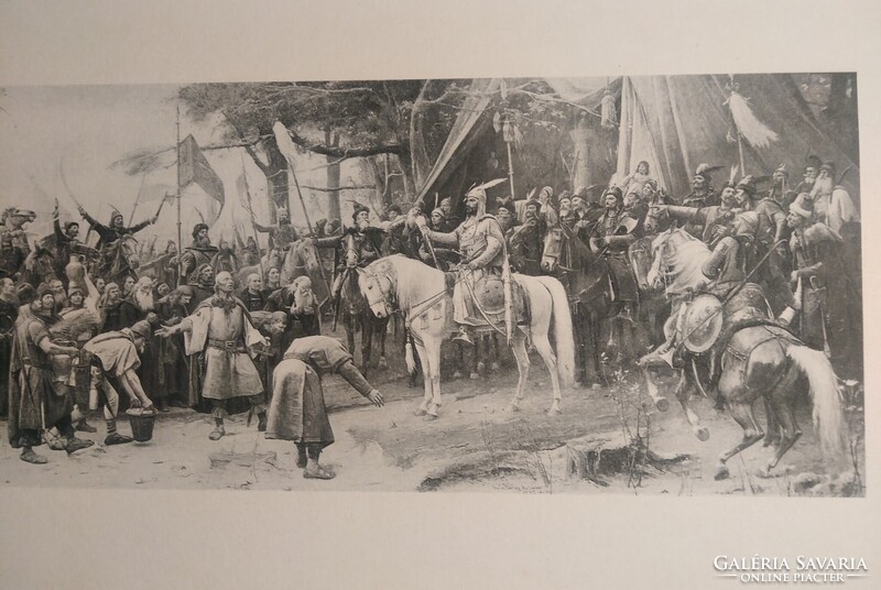 Munkácsy Mihály: A honfoglalás - fénynyomat - 28,5 x 9,5 cm.