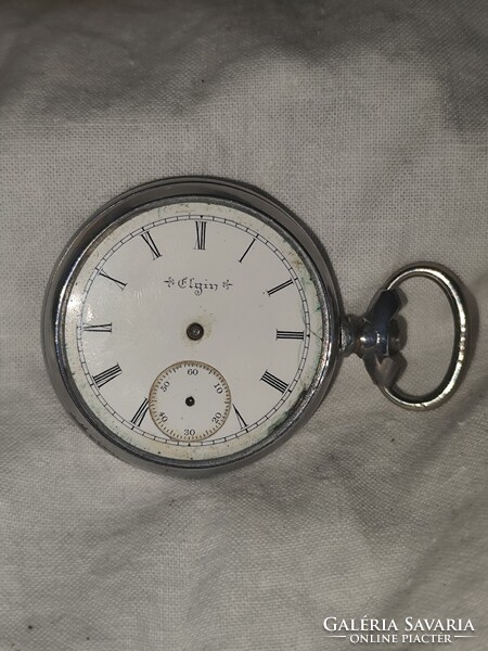 Antik 1903-as Elgin zsebóra  alkatrészei.