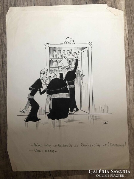 Egri László grafika - Papok