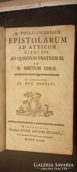 1780 M. Tullii Ciceronis: Epistolarum...