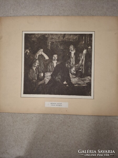 Béres Jenő   Urak üzenete  rézkarc 1950 es évek