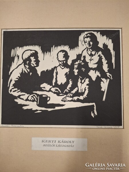Kerti Károly Szülői látogatás 1955 famtszet szocreál