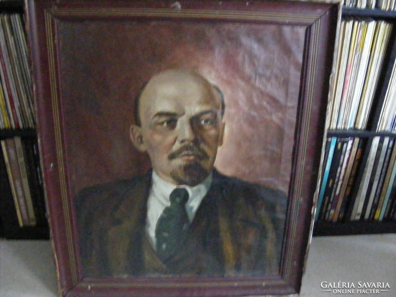 Ism  V .I. .LENIN 1950-60 as évek olaj vászon