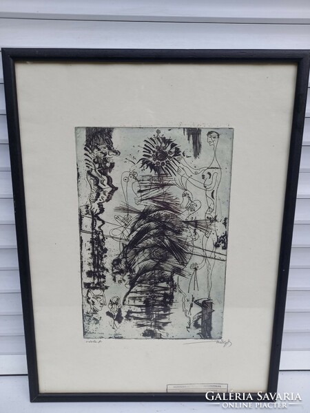 Hincz Gyula   Vázlat Rézkarc 2.