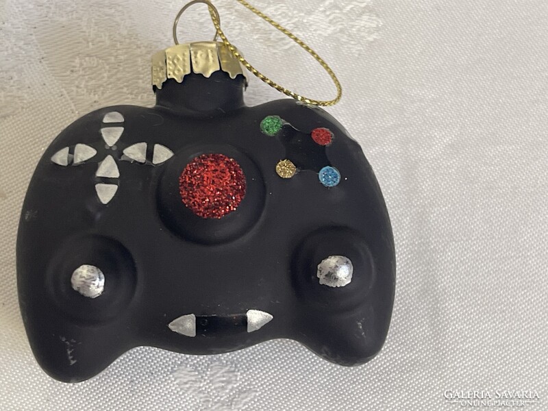 Gyönyörű retró karácsonyfa üveg dísz játék.