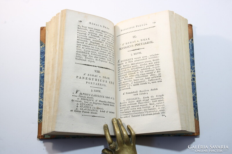 1814 - Budai Ézsaiás - Régi római vagy deák írók élete Díszesen aranyozott Gyönyörű félbőr kötés !!