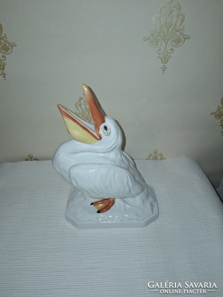 Herendi  Színes Pelikán madár eladó a képek alapján 20,5 cm