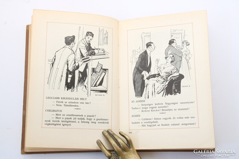 1915 - Dedikált - Kner Izidor Agyafurt alakjai  - Garay Mühlbeck Vadász Geiger rajzaival Szép péld.