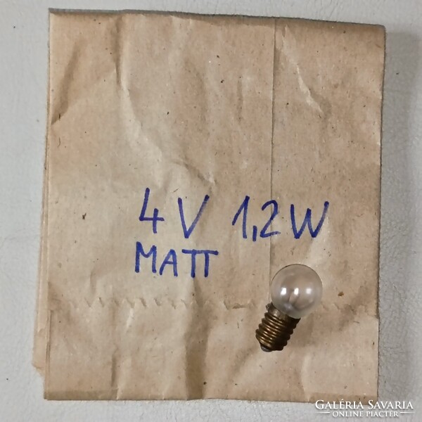 Retro/vintázs izzó hagyatékból.4V-1,2W matt. Kisautó, játék csere is érdekel