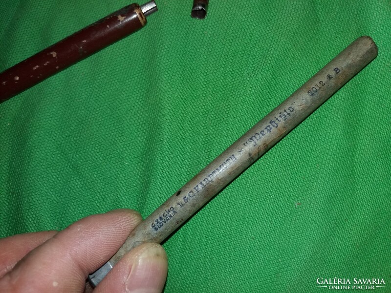 Antik faburkolatú nyomós grafit irón + ceruzahegy "MEPHISTO" tartóval a képek szerint