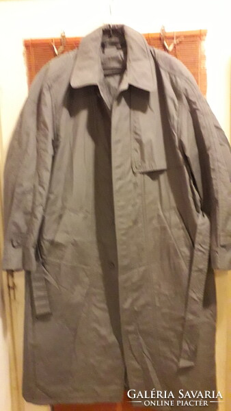 Luxador hosszú szürke meleg bélelt zsebes téli kabát 52-54 Újszerű mosható!