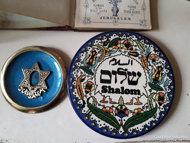 JUDAIKA...festmény, tál, doboz, könyv, gyertyatartó /Jeruzsálem.