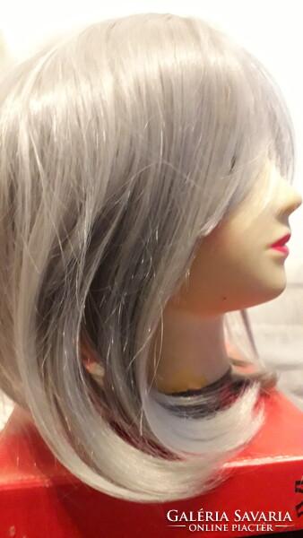 Elegáns 12 hüvelykes ezüst Bob hajfonat frizurával - Hőálló, könnyen ápolható, tökéletes a mindennap