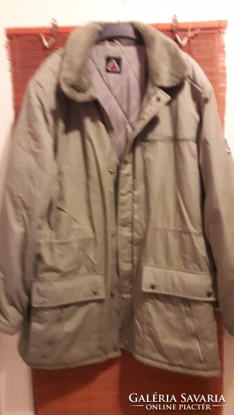 Full House szürke meleg bélelt zsebes télikabát 50-52