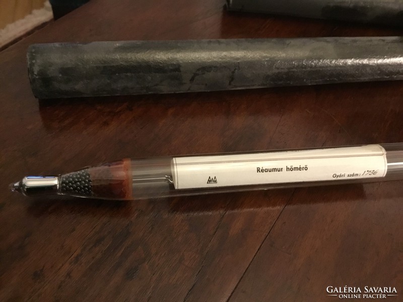 Antik Réaumer hőmérő tokban