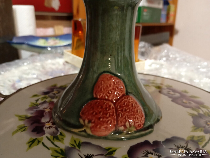 ANTIK  TALPAS TÁL SEMI-PORCELÁN  gyümölcs KÍNÁLÓ  - Art&Decoration