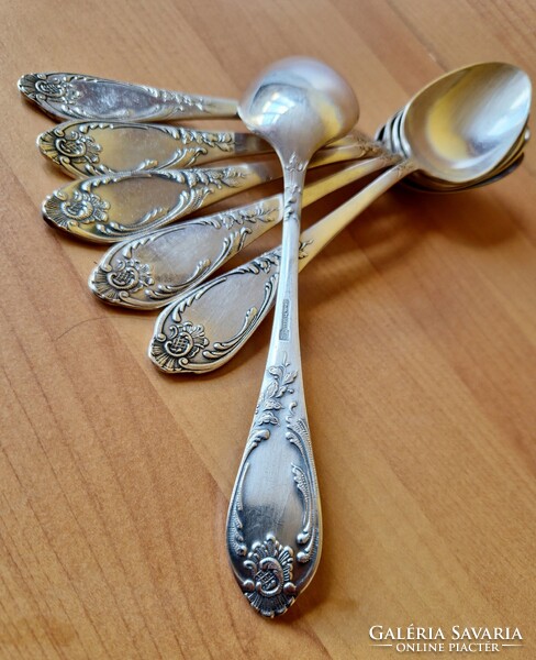 Ezüstözött orosz evőeszköz (kanalak) egyben