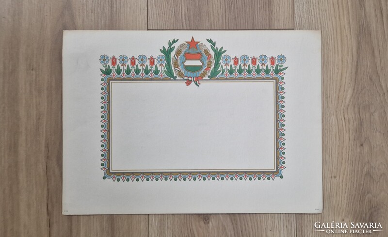 Biankó retro iskolai oklevél