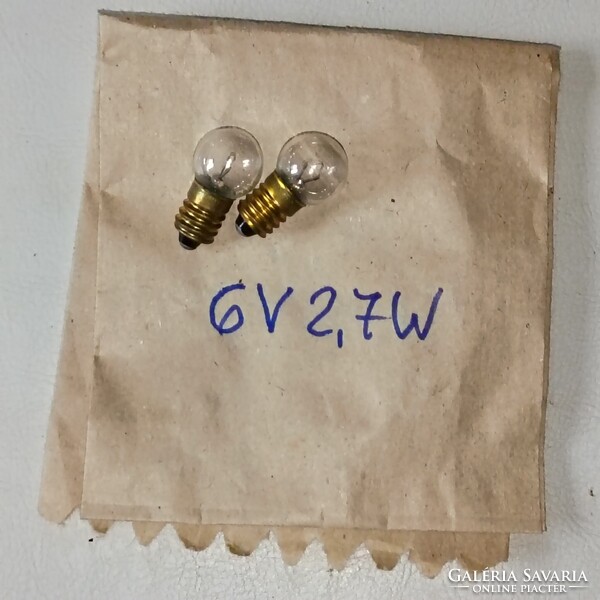 Retro/vintázs izzó hagyatékból. 6V-2,7W. Kisautó, játék csere is érdekel