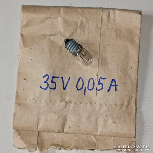 Retro/vintázs izzó hagyatékból. 35V-0,05A. Kisautó, játék csere is érdekel