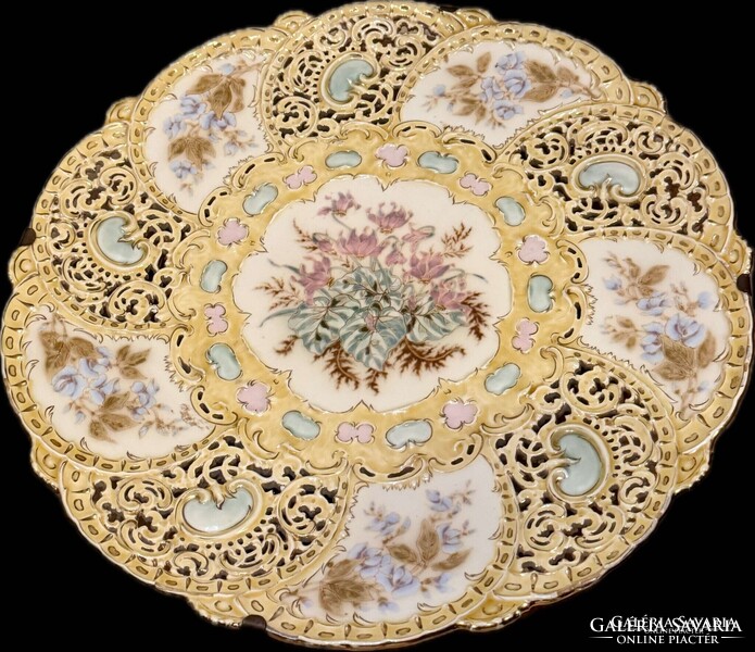 46 cm Hatalmas Antik Zsolnay Falitál