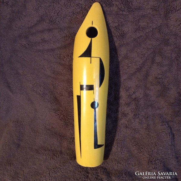 Zsolnay art deco váza, ritka mintával , 60-as évekből