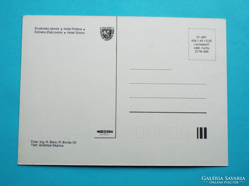 Képeslap (5) - Csehszlovákia (Szlovákia) - Zvolen (Zólyom) mozaik 1970-es évek