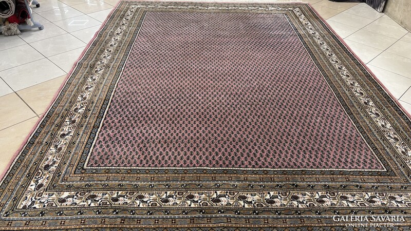 4253 AKCIÓ KÜLÖNLEGES Hindu Mir kézi gyapjú perzsa  szőnyeg 250X350CM