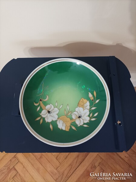 Wallendorf, kézifestésű aranyozott 27 cm tál