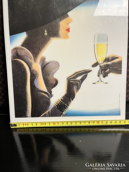 CHAMPAGNE CLUB - L’Instant Taittinger – Ritka, 1980-as évekbeli francia reklámplakát