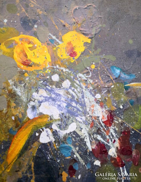 FK/564. – Madarassy György – Virágos absztrakt