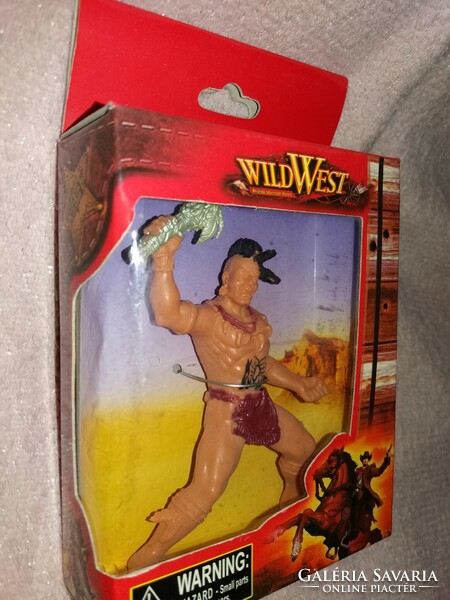 MINŐSÉGI CHAP-MET WESTERN INDIÁN játék figura 12 cm dobozával BONTATLAN a képek szerint 3.