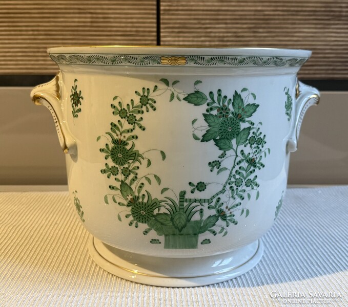 Herendi porcelán Indiai kosár mintás nagyméretű kaspó