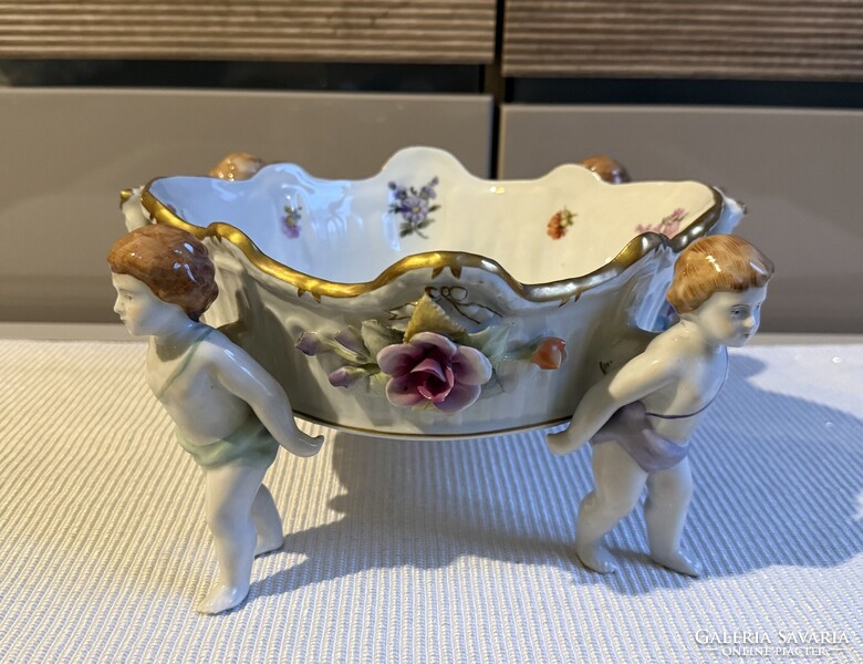 Thüringer, Plau/Schierholz&Sohn porcelán asztalközép