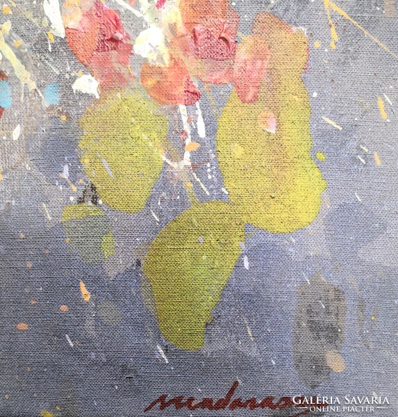 FK/564. – Madarassy György – Virágos absztrakt