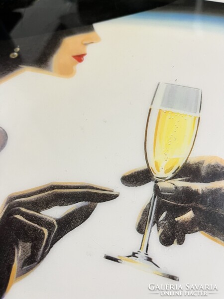 CHAMPAGNE CLUB - L’Instant Taittinger – Ritka, 1980-as évekbeli francia reklámplakát
