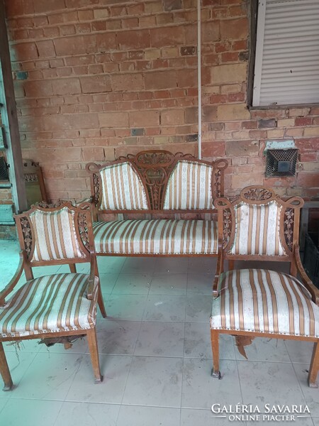 10 Ft ról, aukció!! Szecessziós ülőgarnitúra . 1910 és évek.