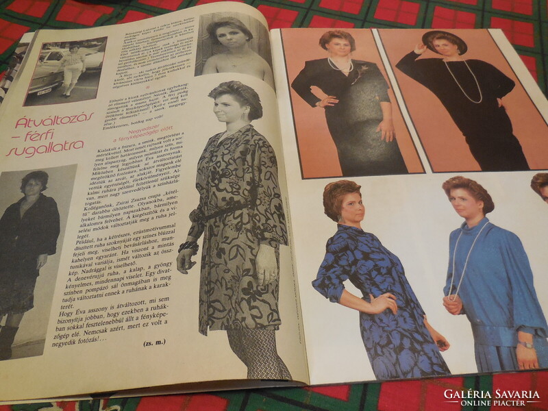 Átváltoztatjuk  !  magazin 11988 évi  1 szám  . Női divat a 80 -as évekből  60 lapon