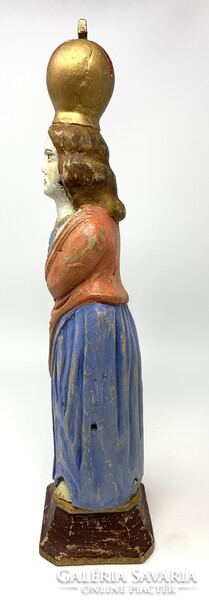 Antik Szűz Mária a kis Jézussal-  fából készült szobor 1900-as évek eleje (44cm) RZ