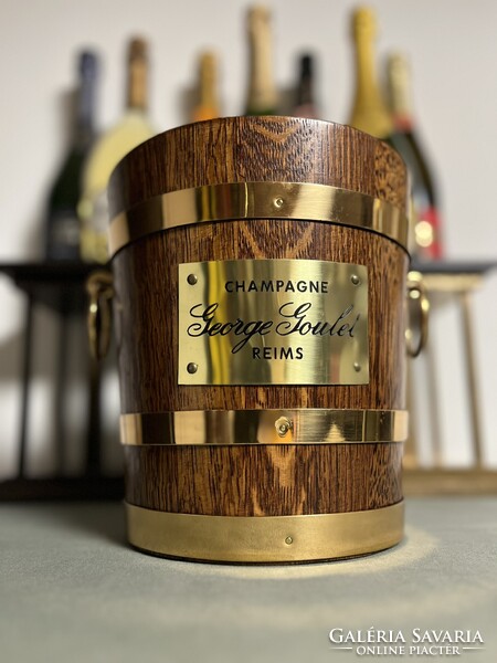 CHAMPAGNE CLUB - George Goulet × Géraud Lafitte – Art Deco pezsgőhűtő tömör tölgyfadongákból