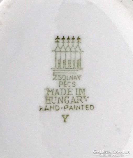 1Y914 Zsolnay porcelán cinke pár madár pár